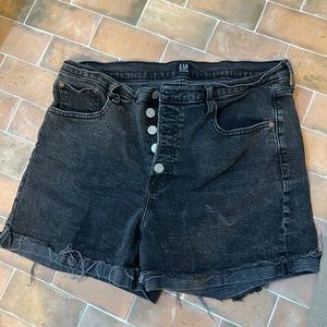 Gap vintage black washed high waist shorts